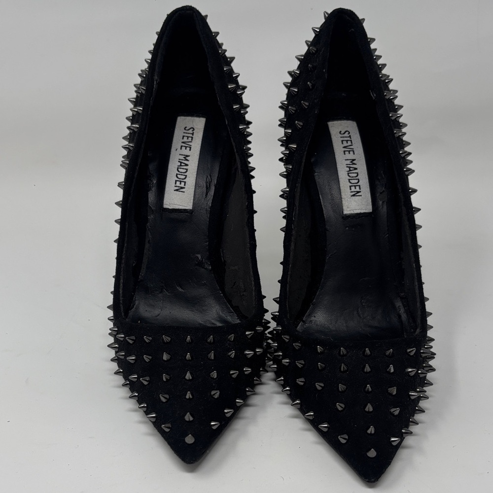 Steve Madden Black Spiked Heels
